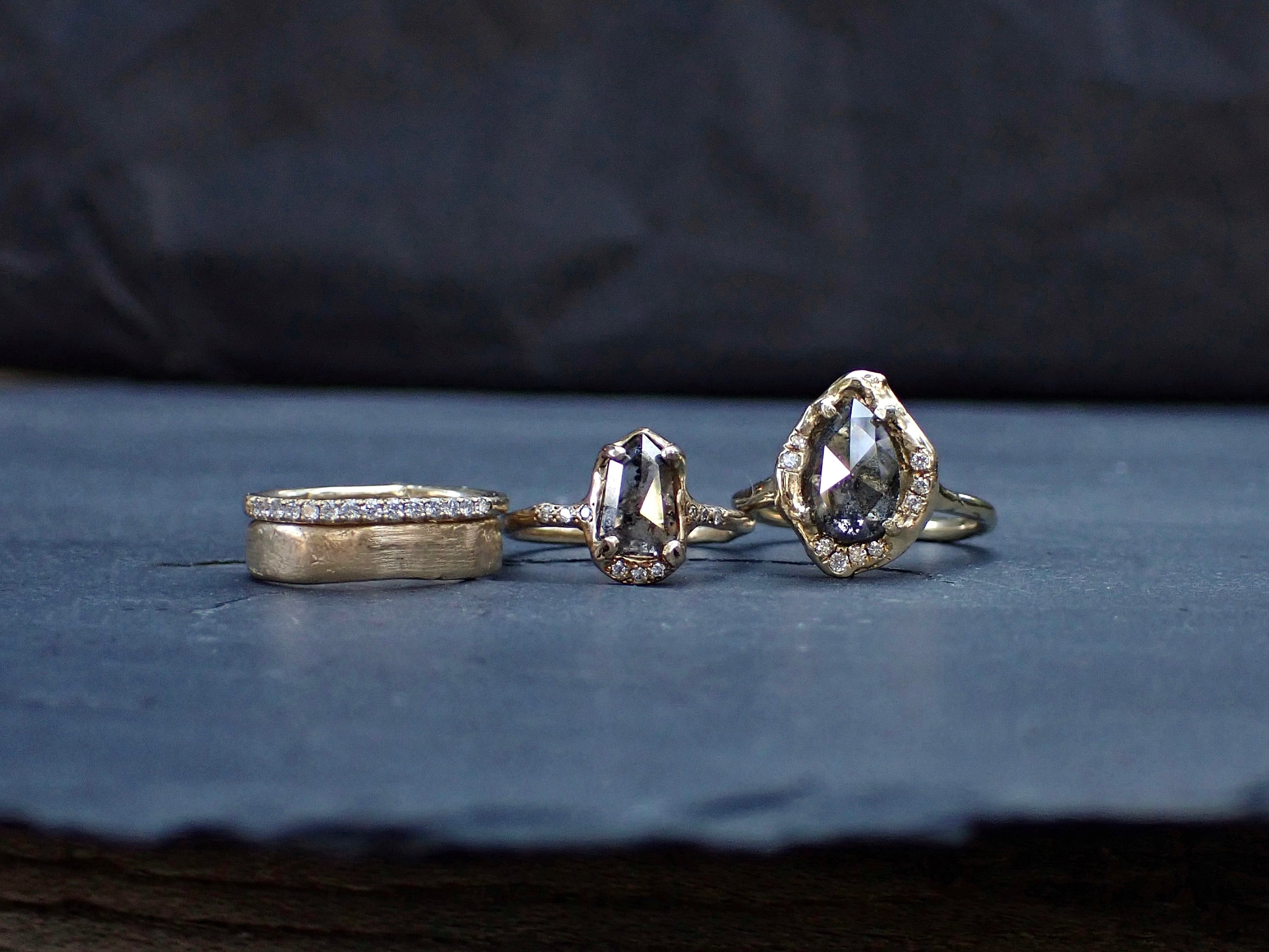 Custom salt and deals pepper diamond ring