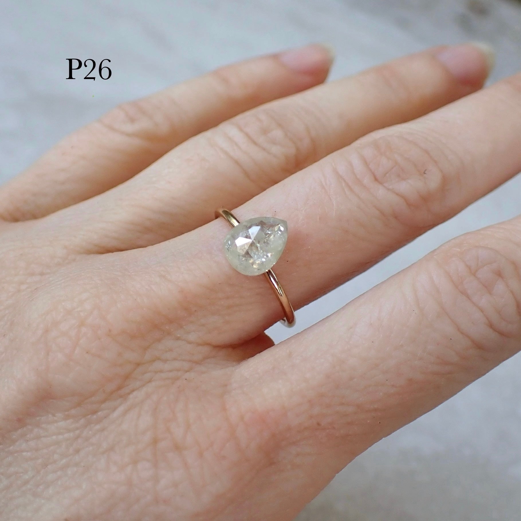 Custom Diamond Viewing- icy white pear diamonds