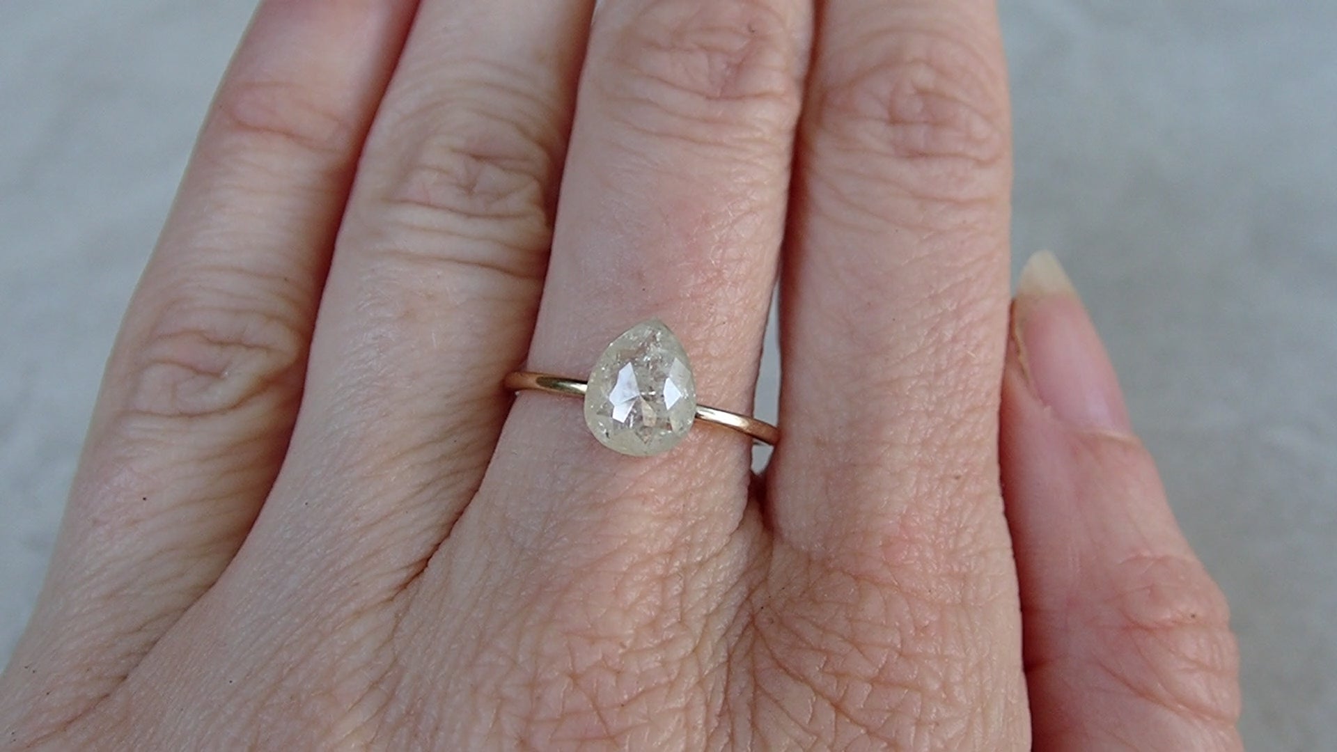 Custom Diamond Viewing- icy white pear diamonds