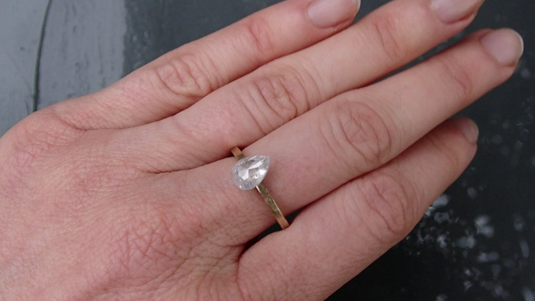 Custom Diamond Viewing- icy white pear diamonds