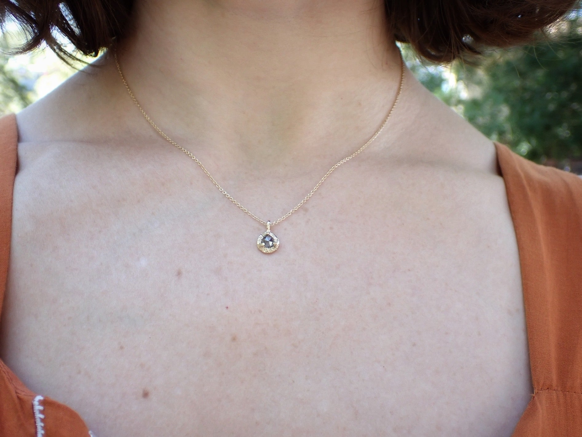 Salt and pepper store diamond necklace