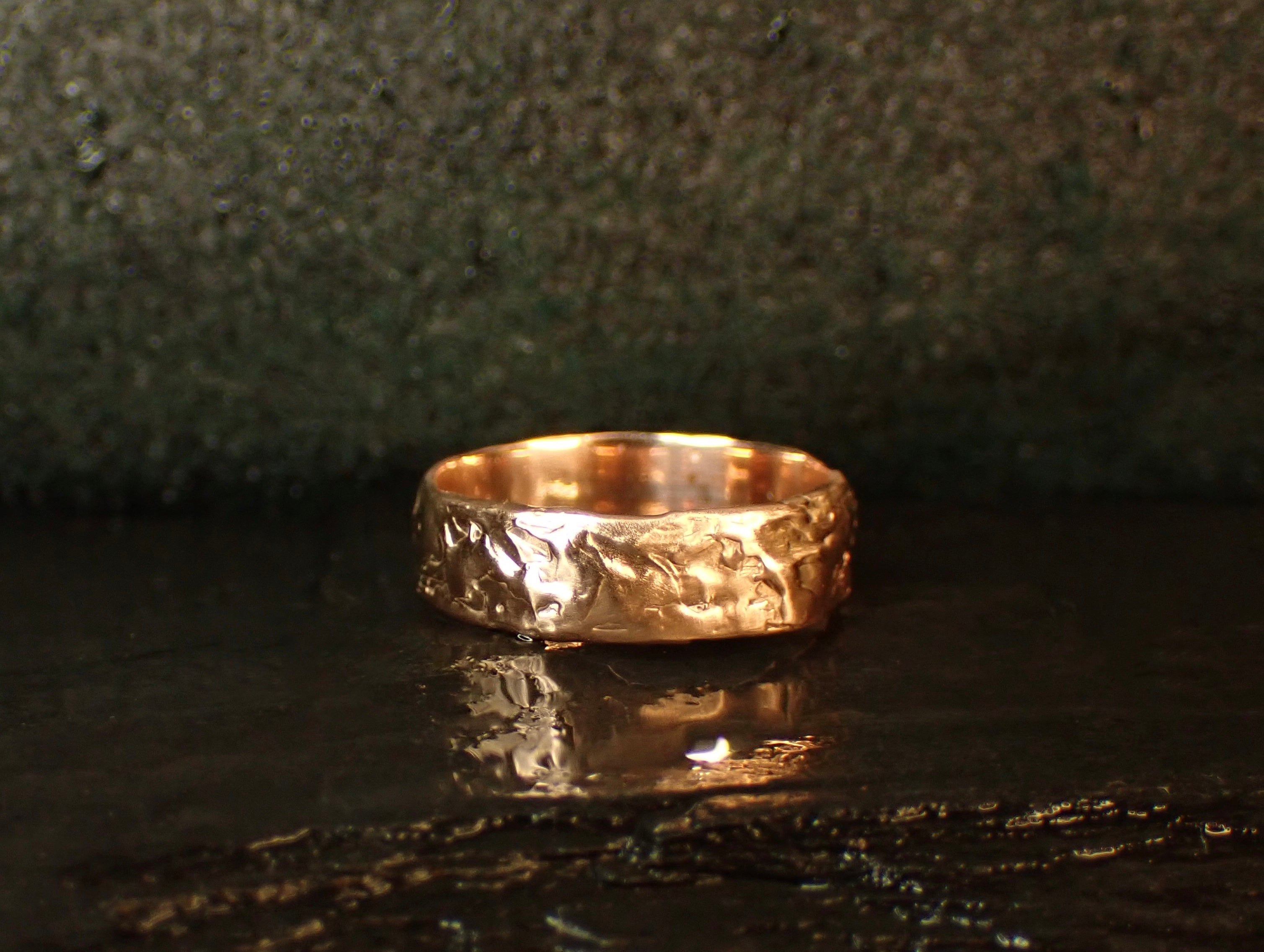 Textured gold clearance wedding band